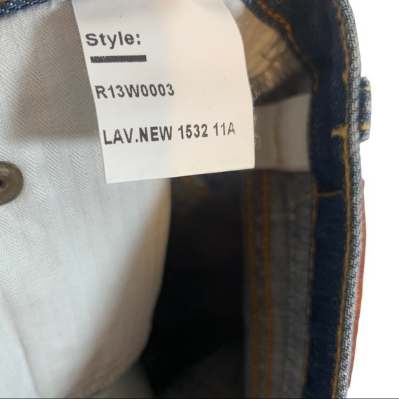 R13 Slouchy Distressed Slim Leg Denim Jeans Size 25 - Picture 9 of 9